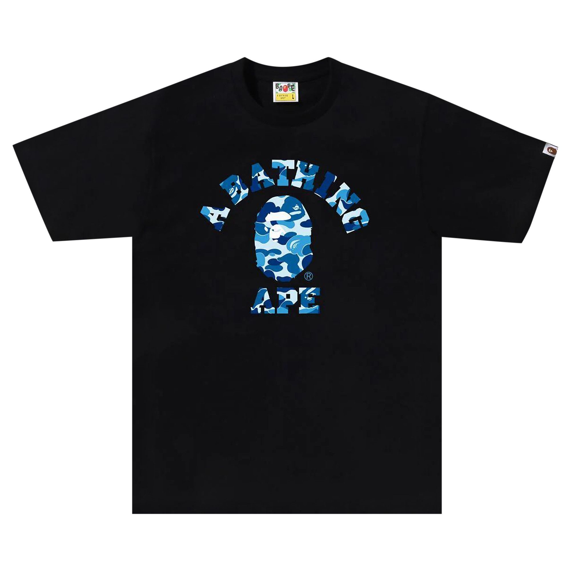 A BATHING APE ABC CAMO COLLEGE TEE ブラック A BATHING APE® 1ST CAMO College Tee | Black | FARFETCH