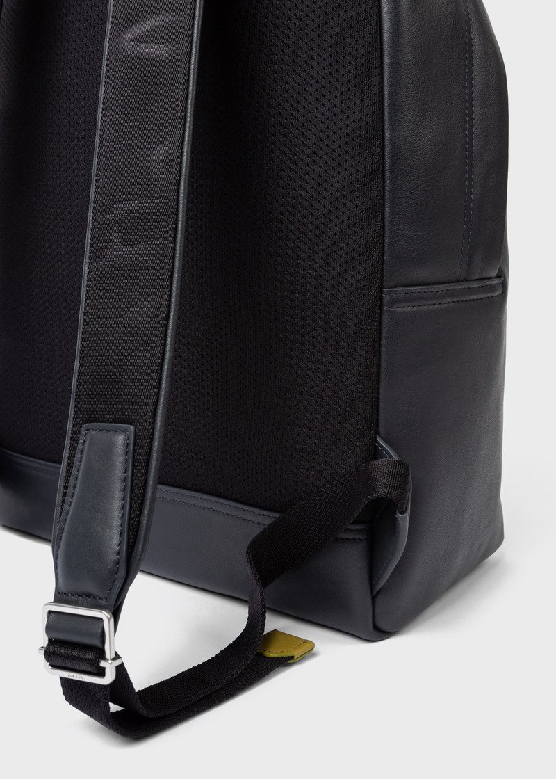 Leather Contrast Pocket Backpack 5
