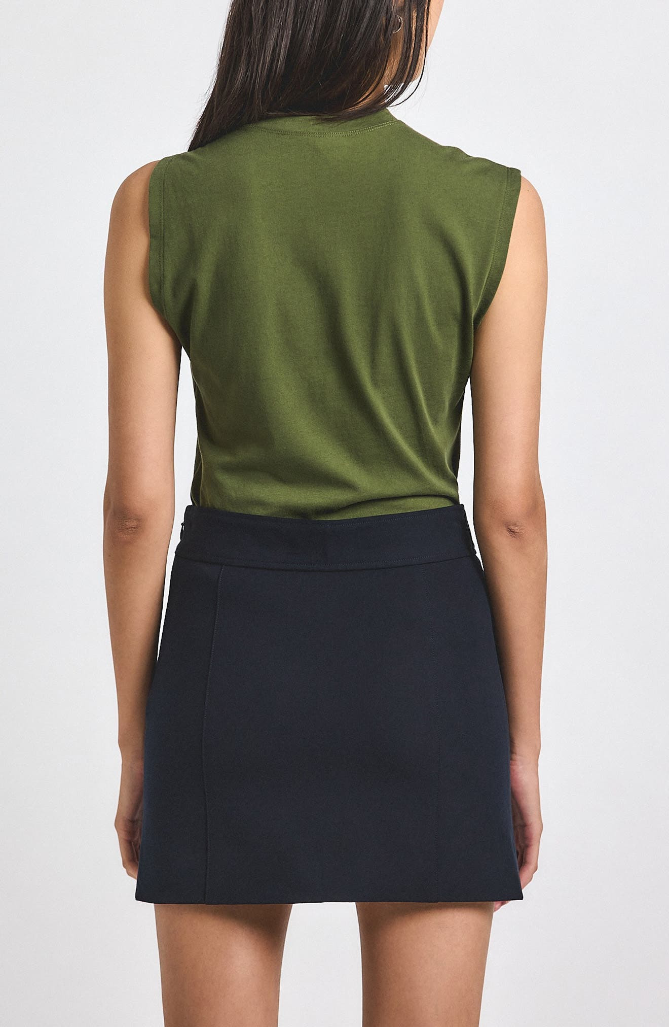 Derek Lam 10 Crosby Reyna Stretch Cotton Twill Sailor Miniskirt in Midnight at Nordstrom - 2