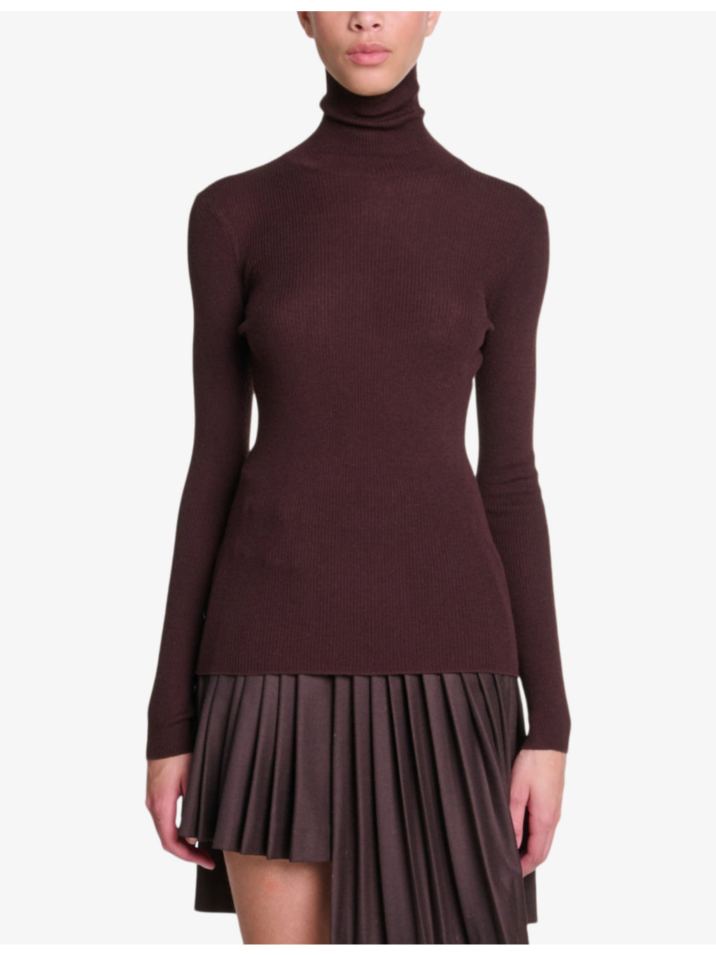 High-neck slim-fit wool and silk-blend jumper - 3