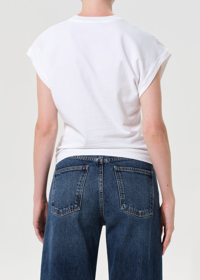 AGOLDE MEG TEE IN WHITE outlook