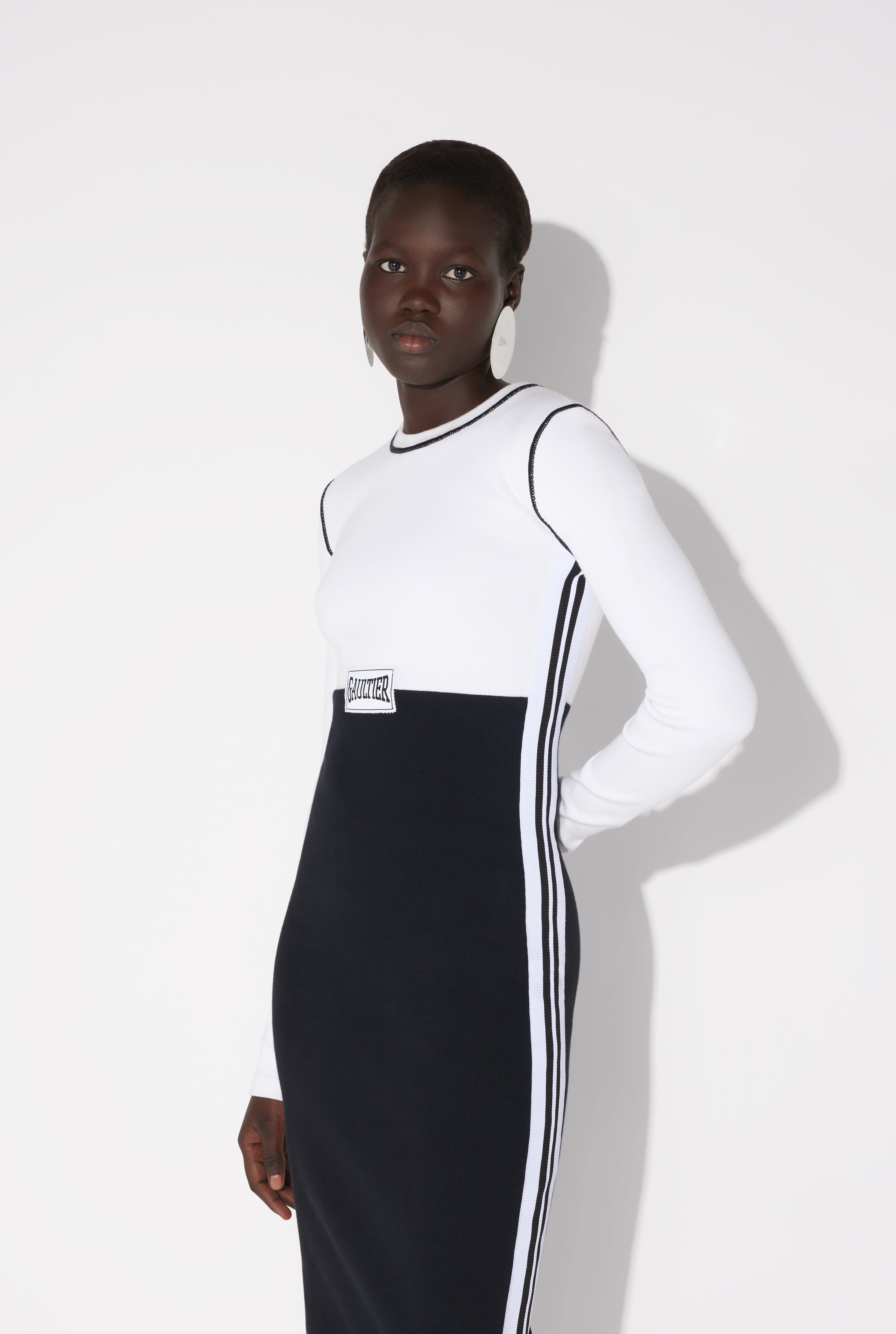 THE LONG COLOR-BLOCK DRESS - 3