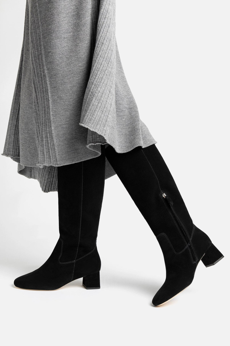 Larroudé Edie Boot In Black Suede outlook