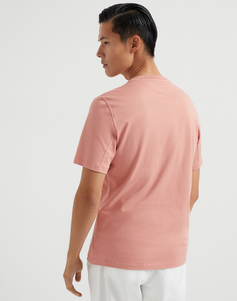 Brunello Cucinelli Cotton jersey crew neck T-shirt with logo outlook