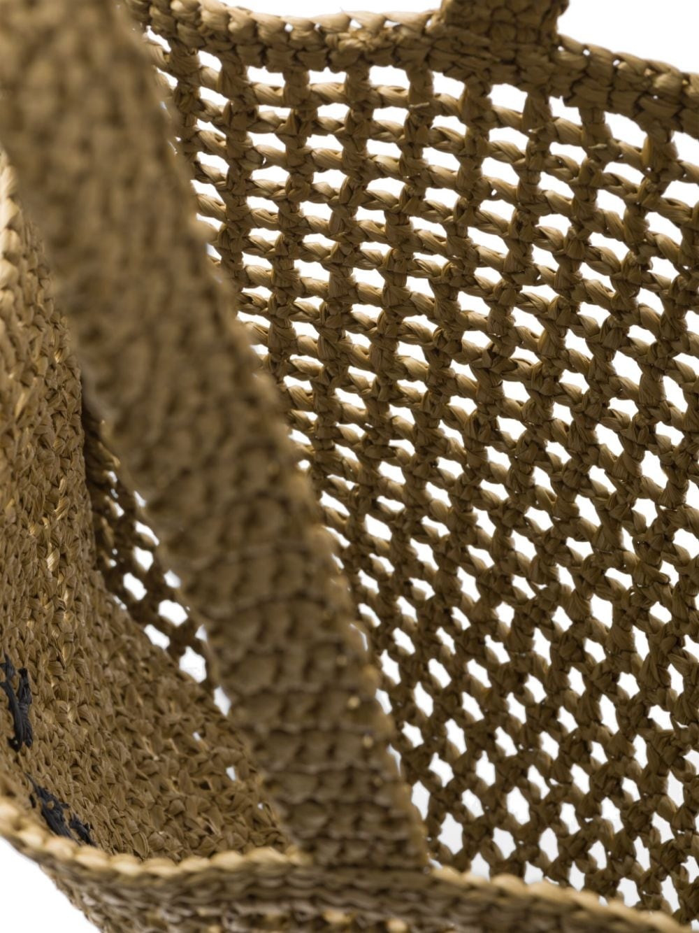 triangle-logo raffia tote bag - 4