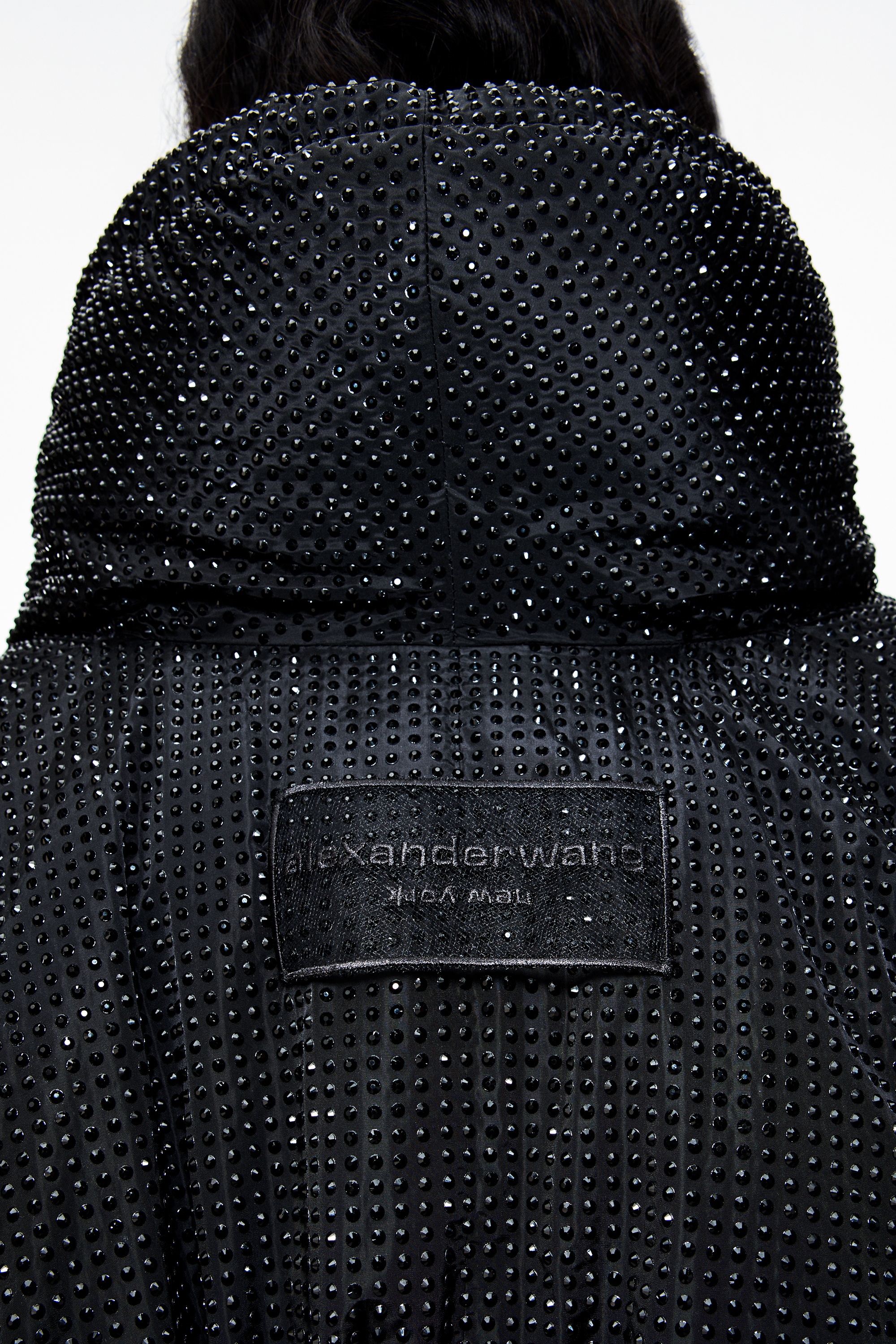 crystal hotfix cropped puffer jacket - 6