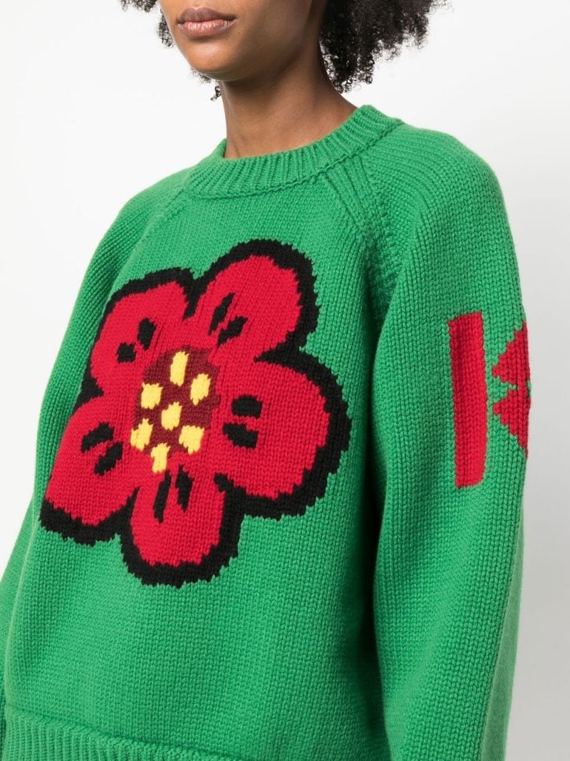 Boke Flower motif embroidered sweater - 5