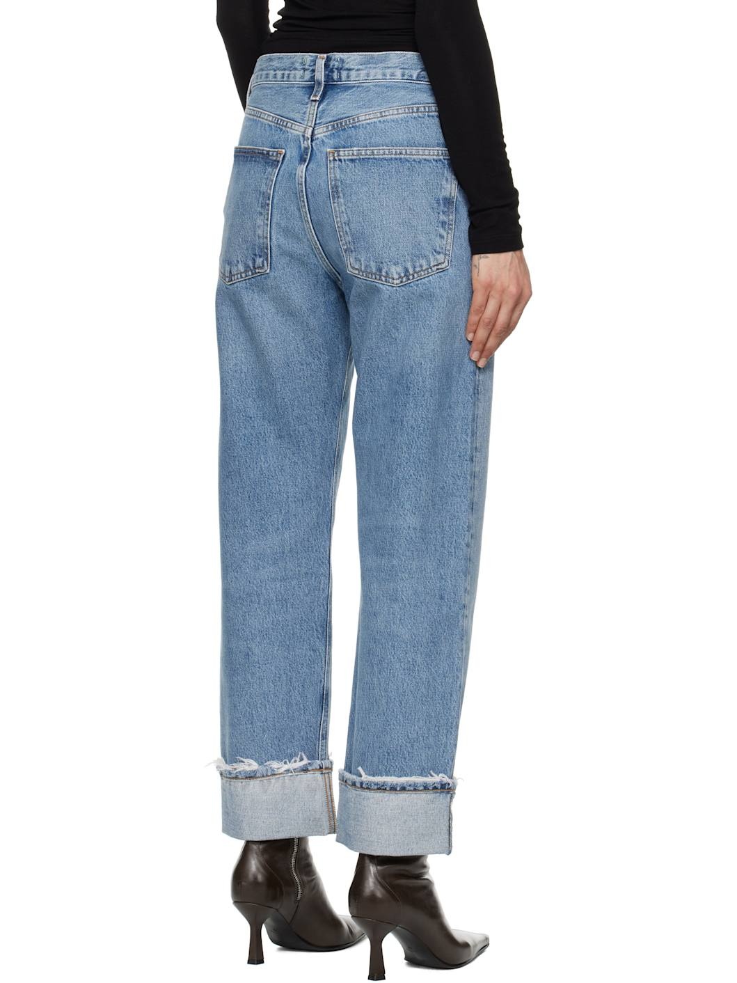 Blue Fran Low Slung Straight Jeans - 3