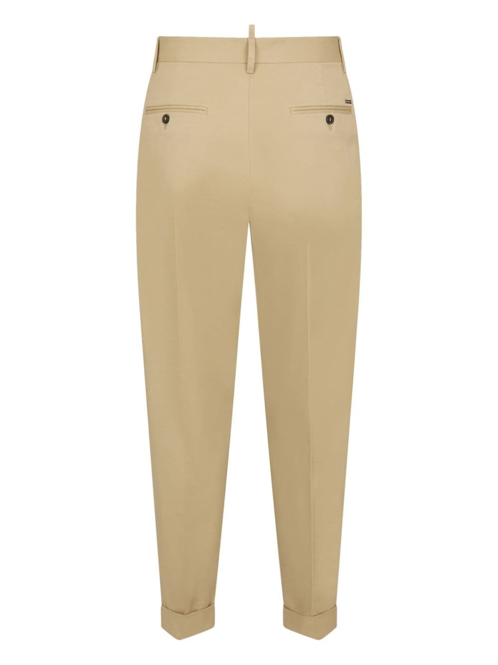 tapered cotton-blend trousers - 2