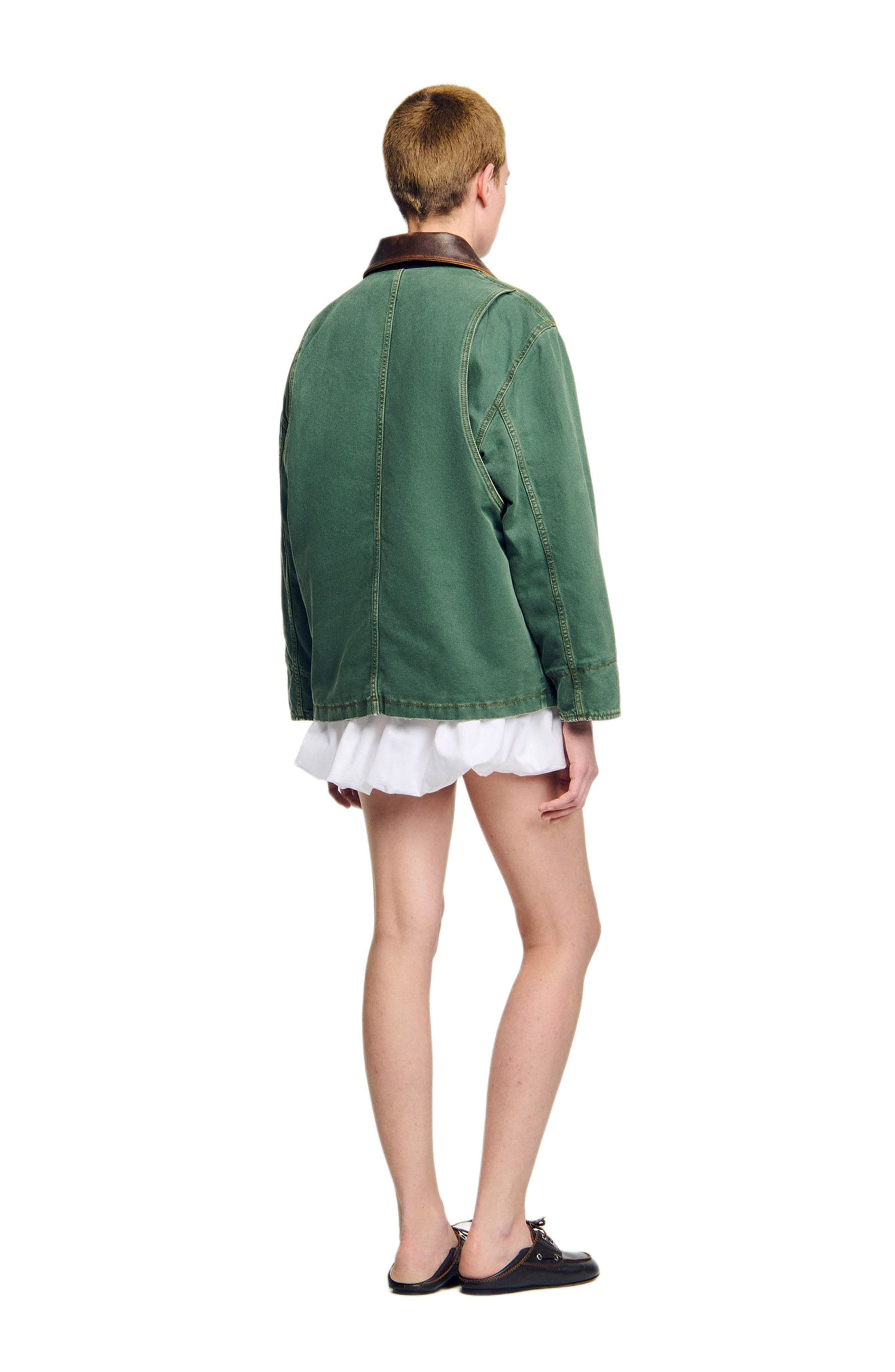 SANDRO Workwear jacket in Dark Green at Nordstrom - 2