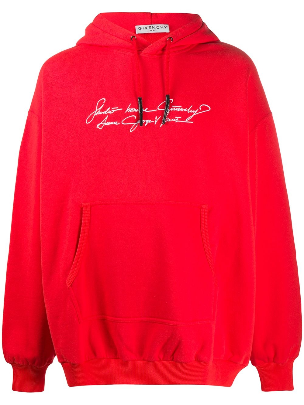 logo print hoodie - 1