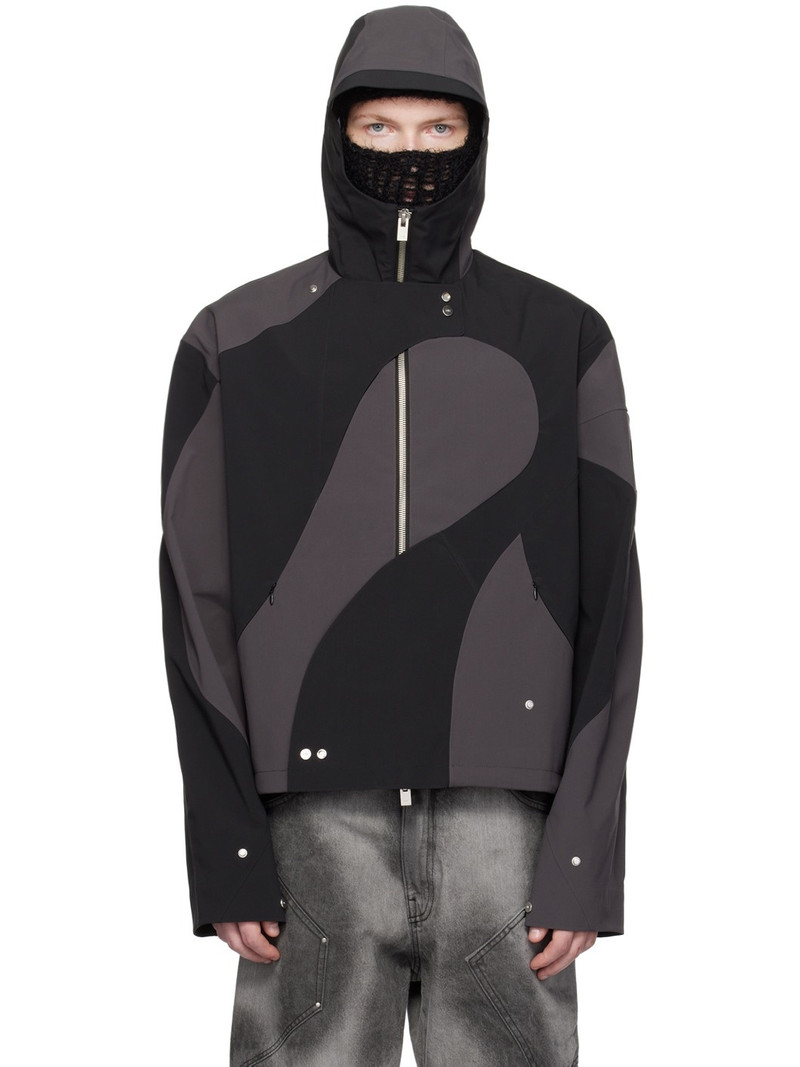 Black & Gray Trident Technical Jacket 1
