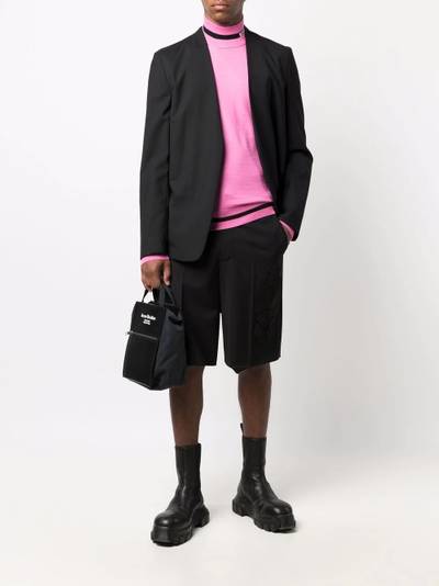 MSGM logo-trim high-neck jumper outlook