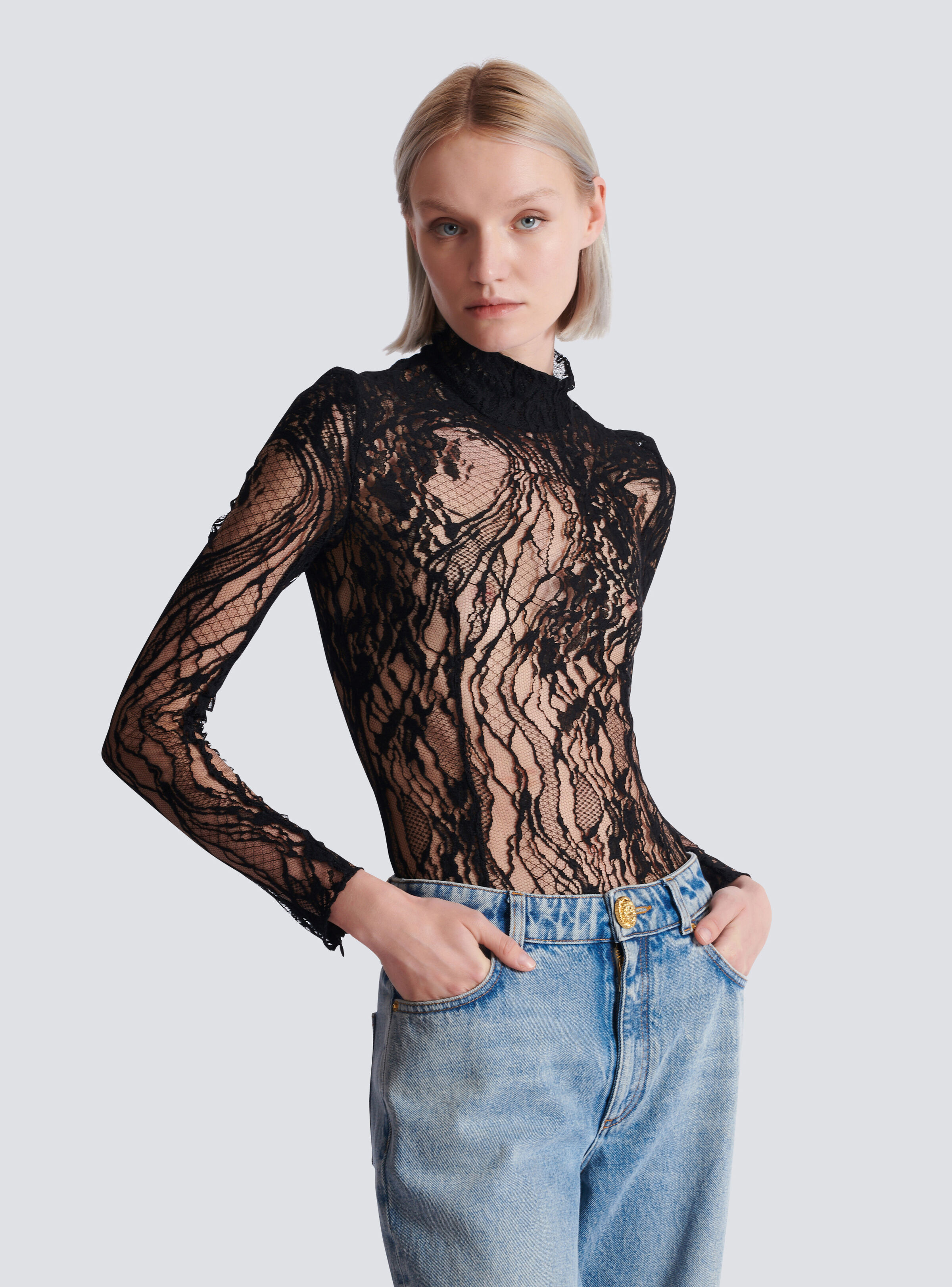 Long-sleeved lace body - 6