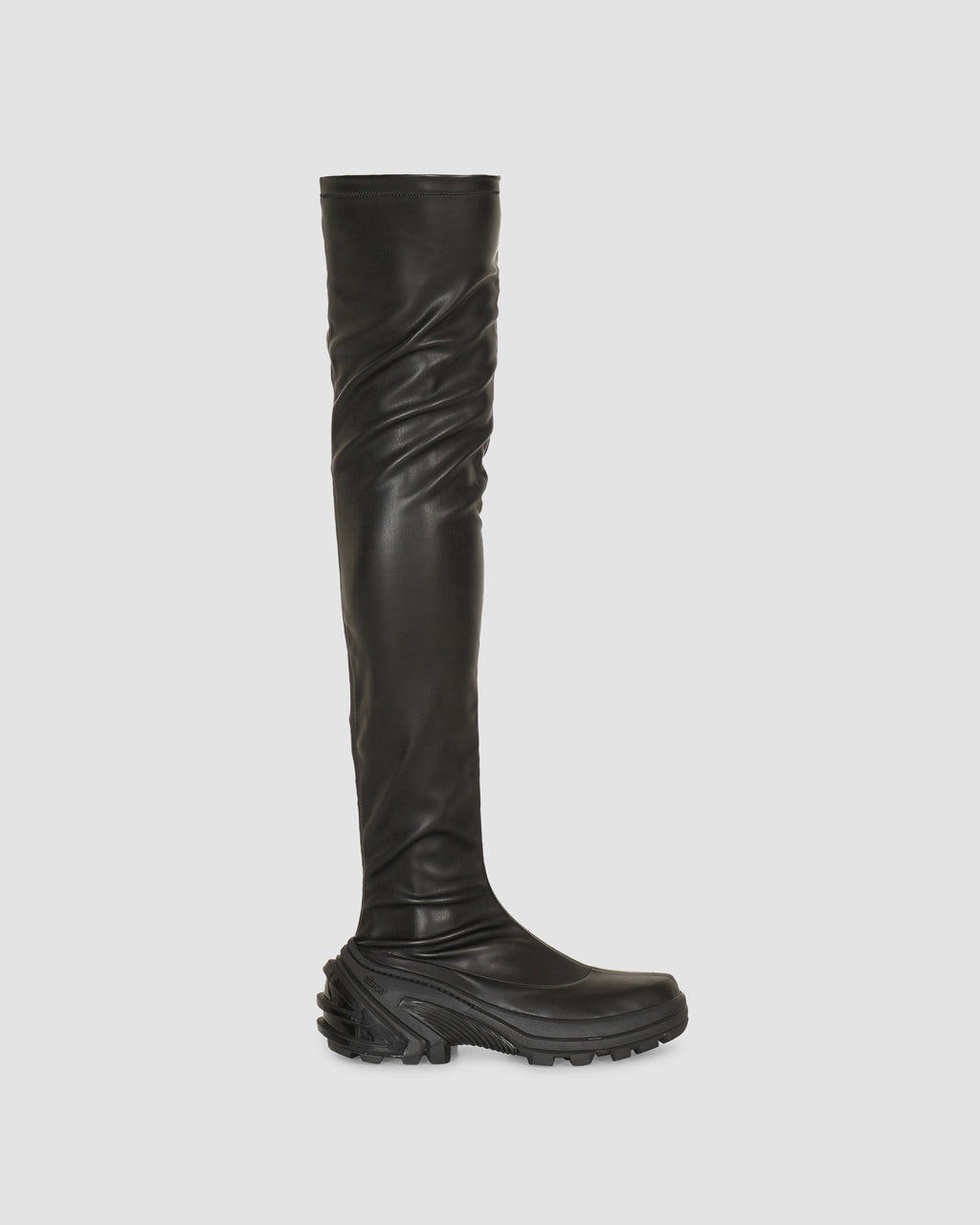 STRETCH LEATHER HIGH BOOT WITH VIBRAM SOLE - 1
