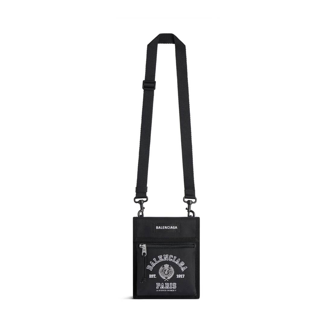 Explorer Small Pouch With Strap in Black/white - 1