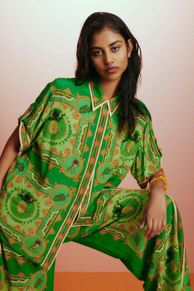 ALÉMAIS La Musica Silk Shirt outlook