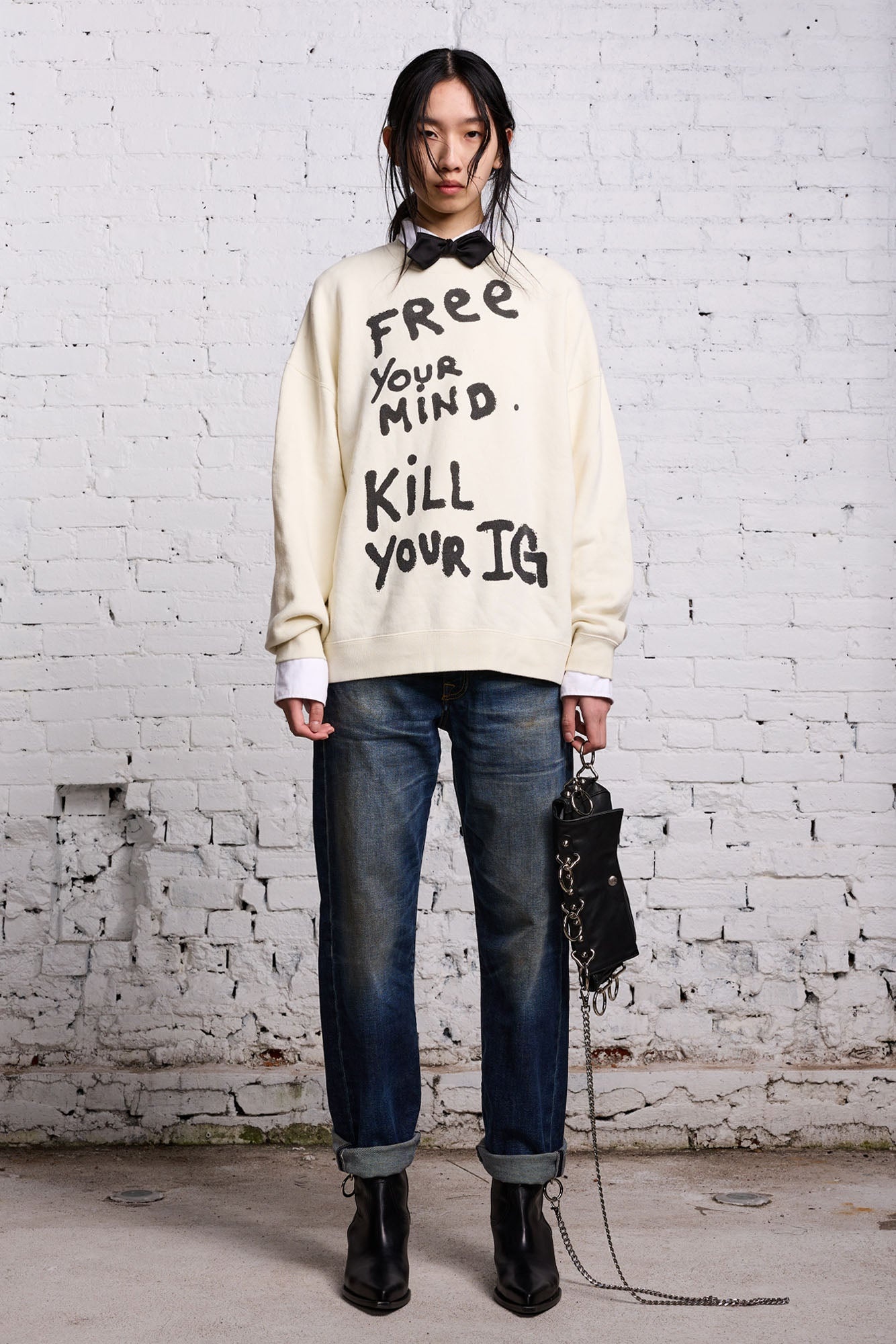OVERSIZED KILL YOUR IG CREWNECK - ECRU - 2
