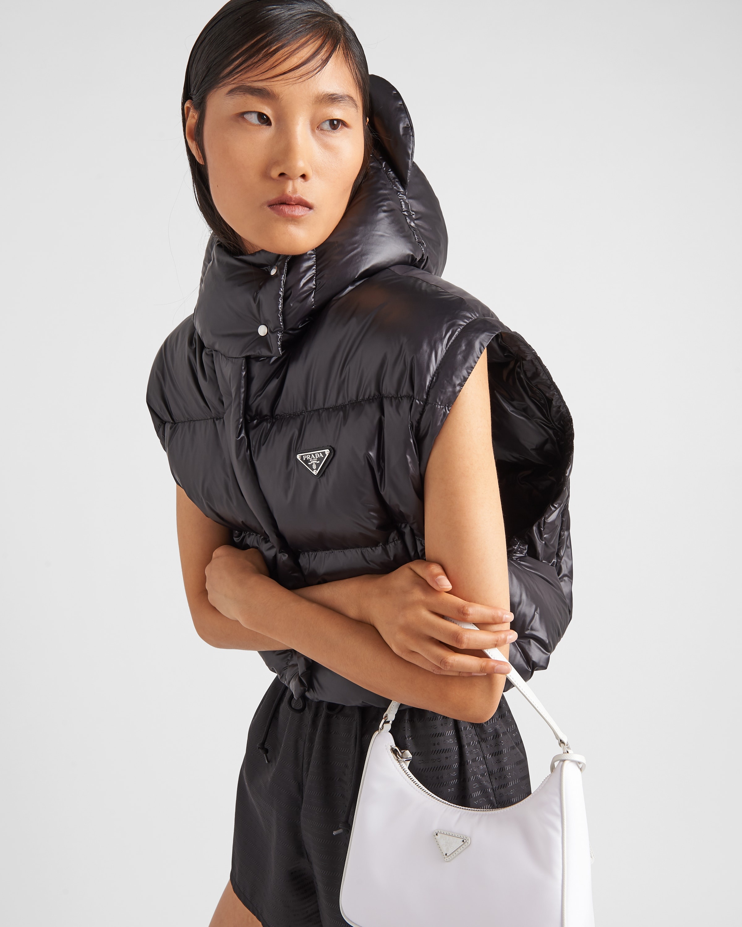 Re-Nylon convertible cropped down jacket - 4