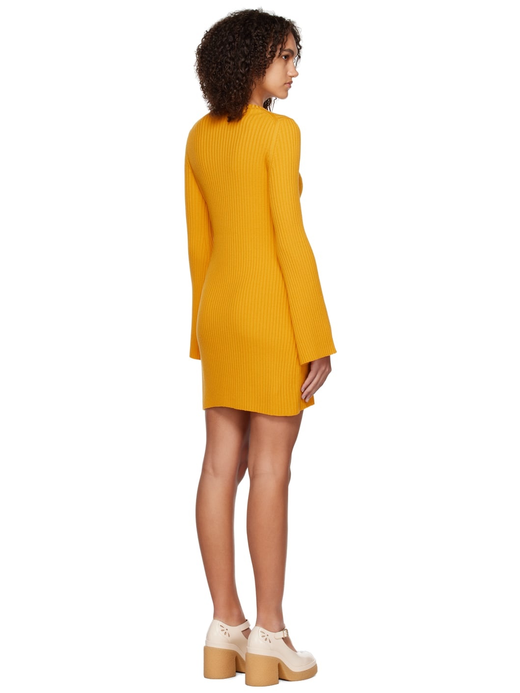 Yellow Flared Minidress - 3