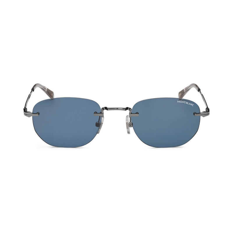 Rectangular Sunglasses with Silver-Colored Metal Frame 1
