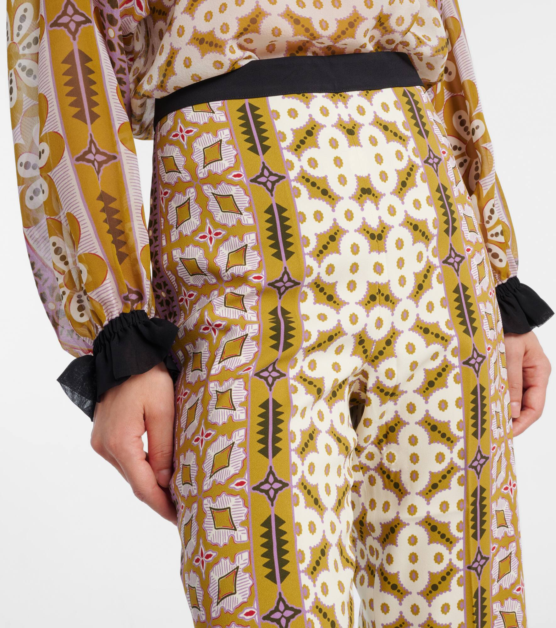 Printed straight pants - 4