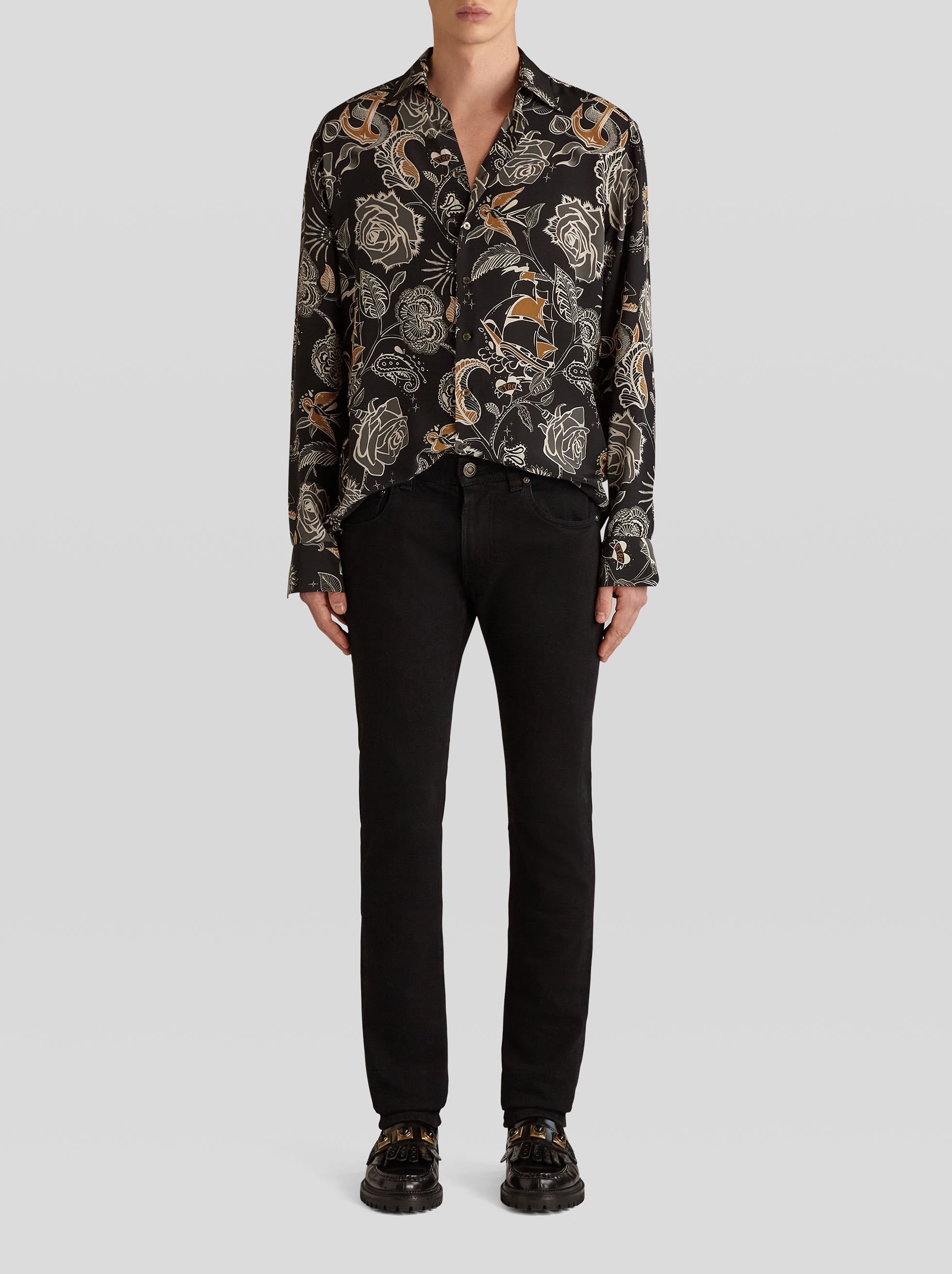 TATTOO PRINT SILK SHIRT - 3