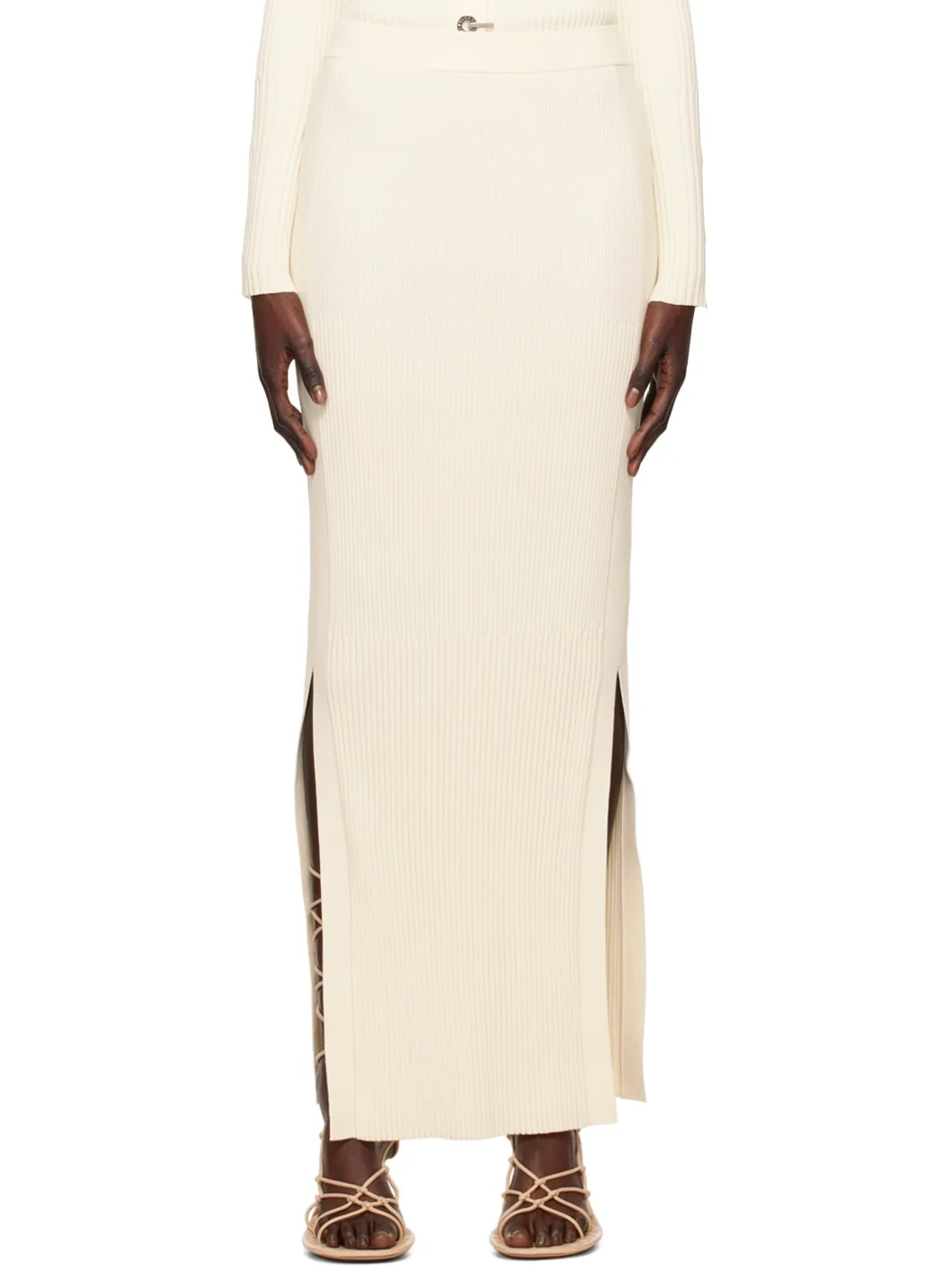 Off-White Gradient Maxi Skirt - 1