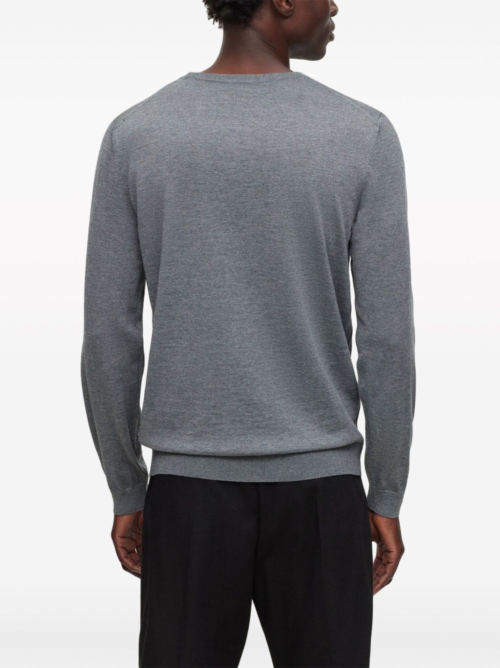 V-neck virgin-wool jumper - 4