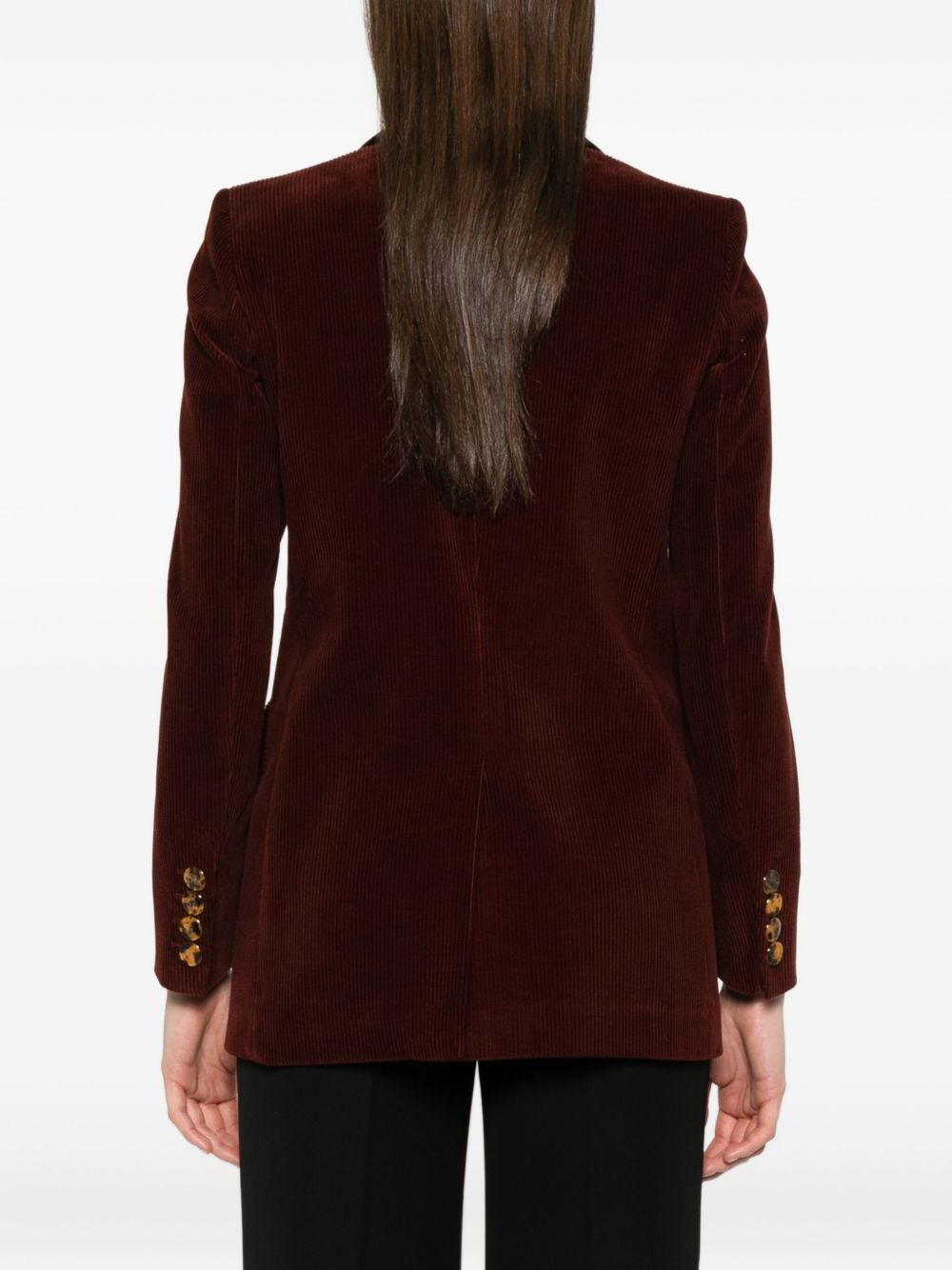 corduroy double-breasted jacket - 4