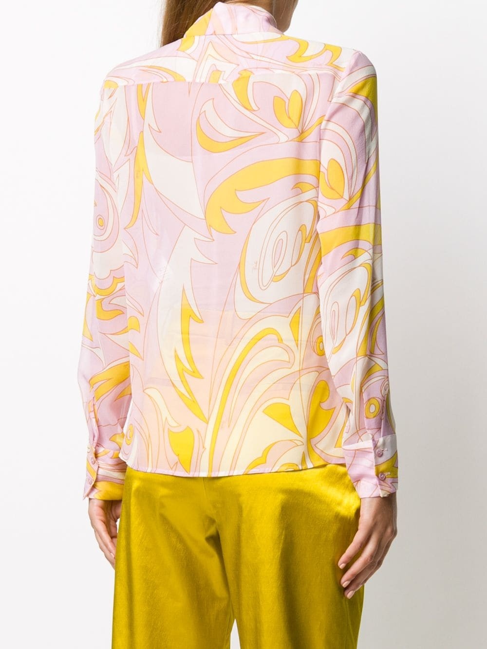 Dinamica print silk shirt  - 4