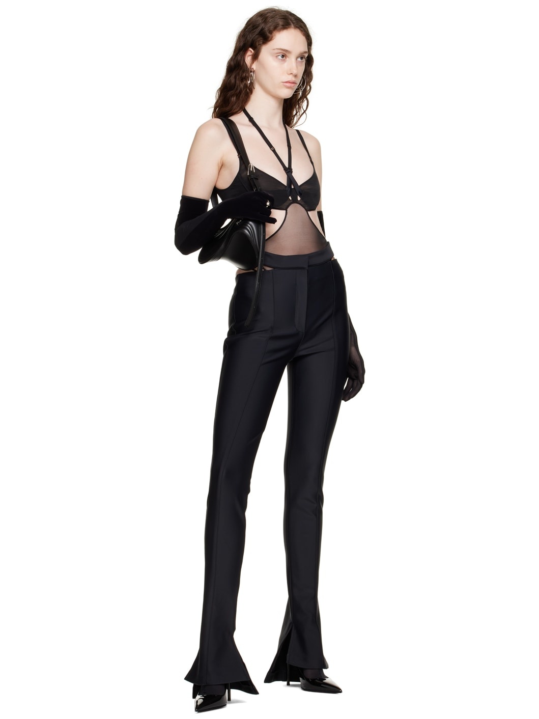 Black Cutout Bodysuit - 5