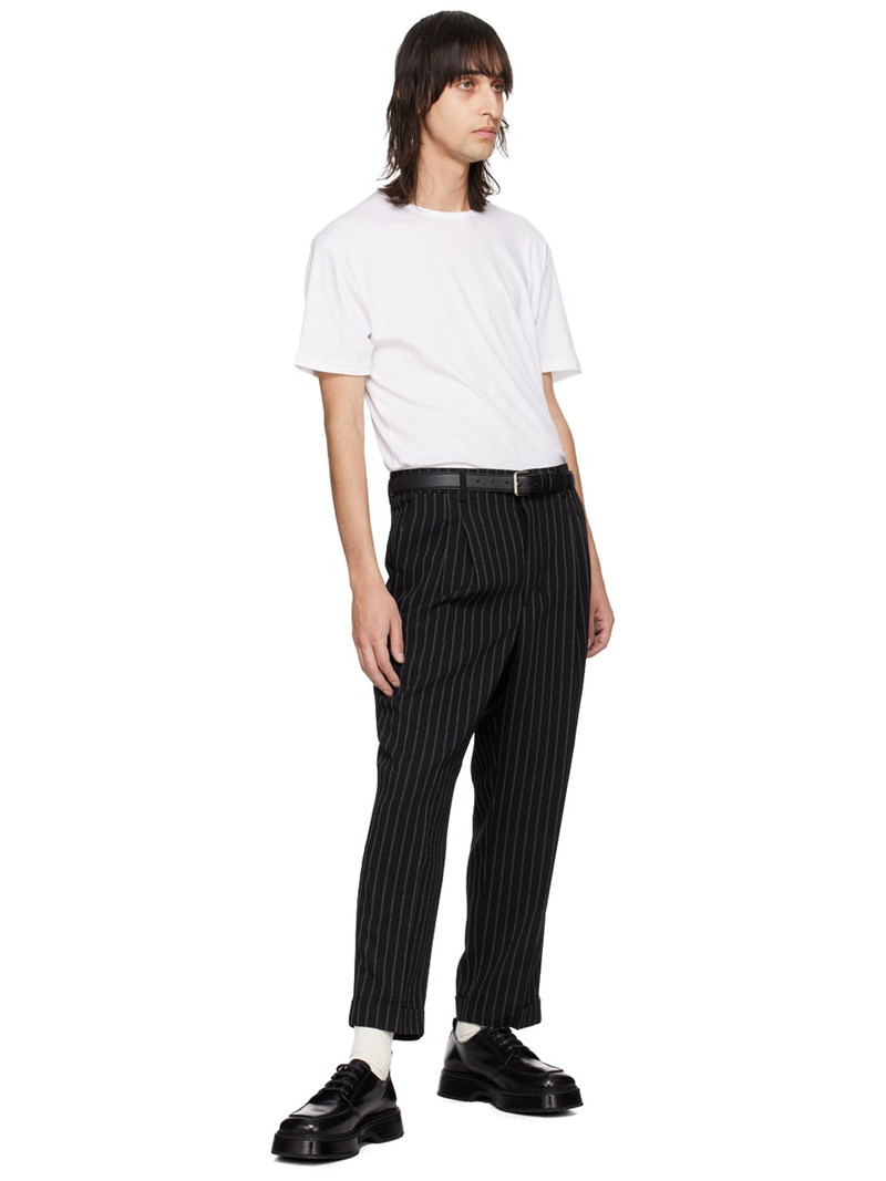 AMI Paris Black Carrot-Fit Trousers outlook
