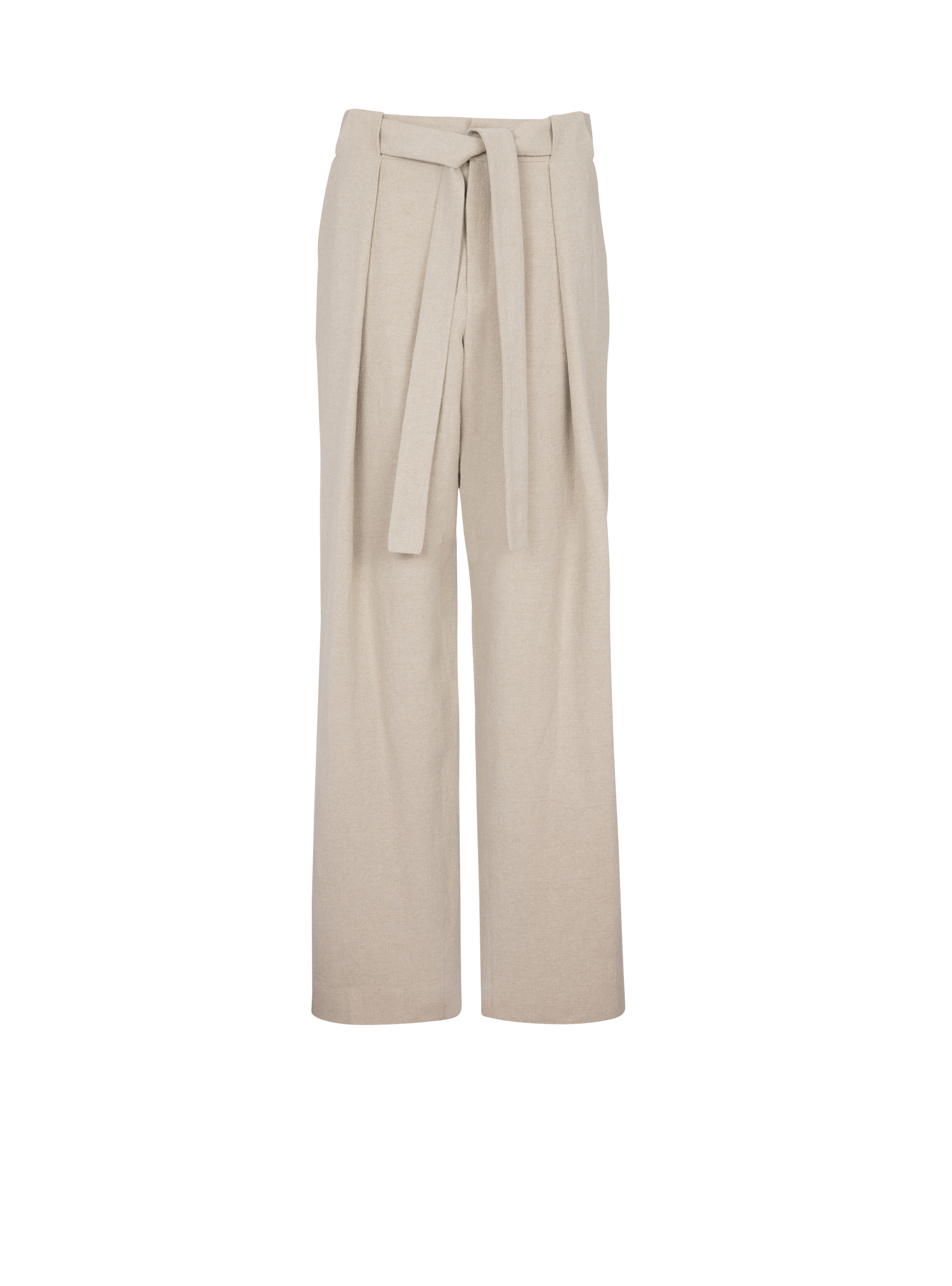 Loose-fitting linen trousers - 1