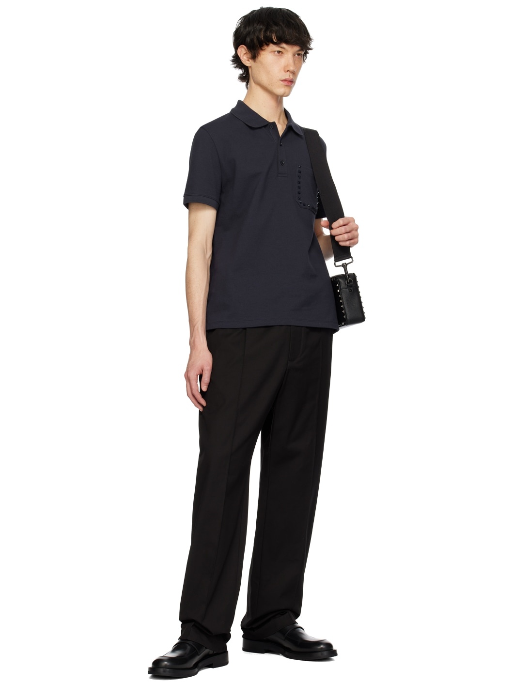 Black Pinched Seam Trousers - 4