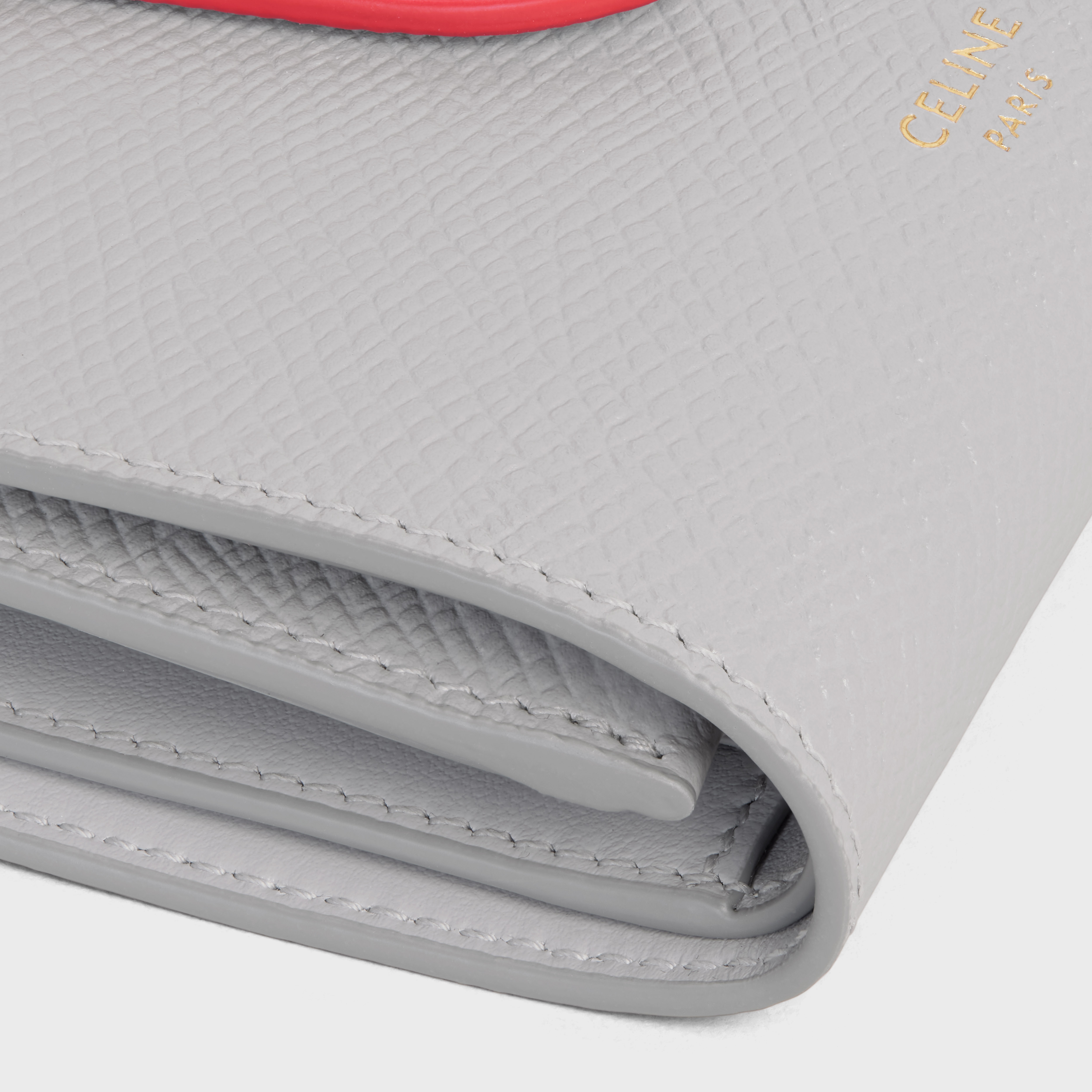 Fine Strap Wallet in Bicolour Grained Calfskin 5