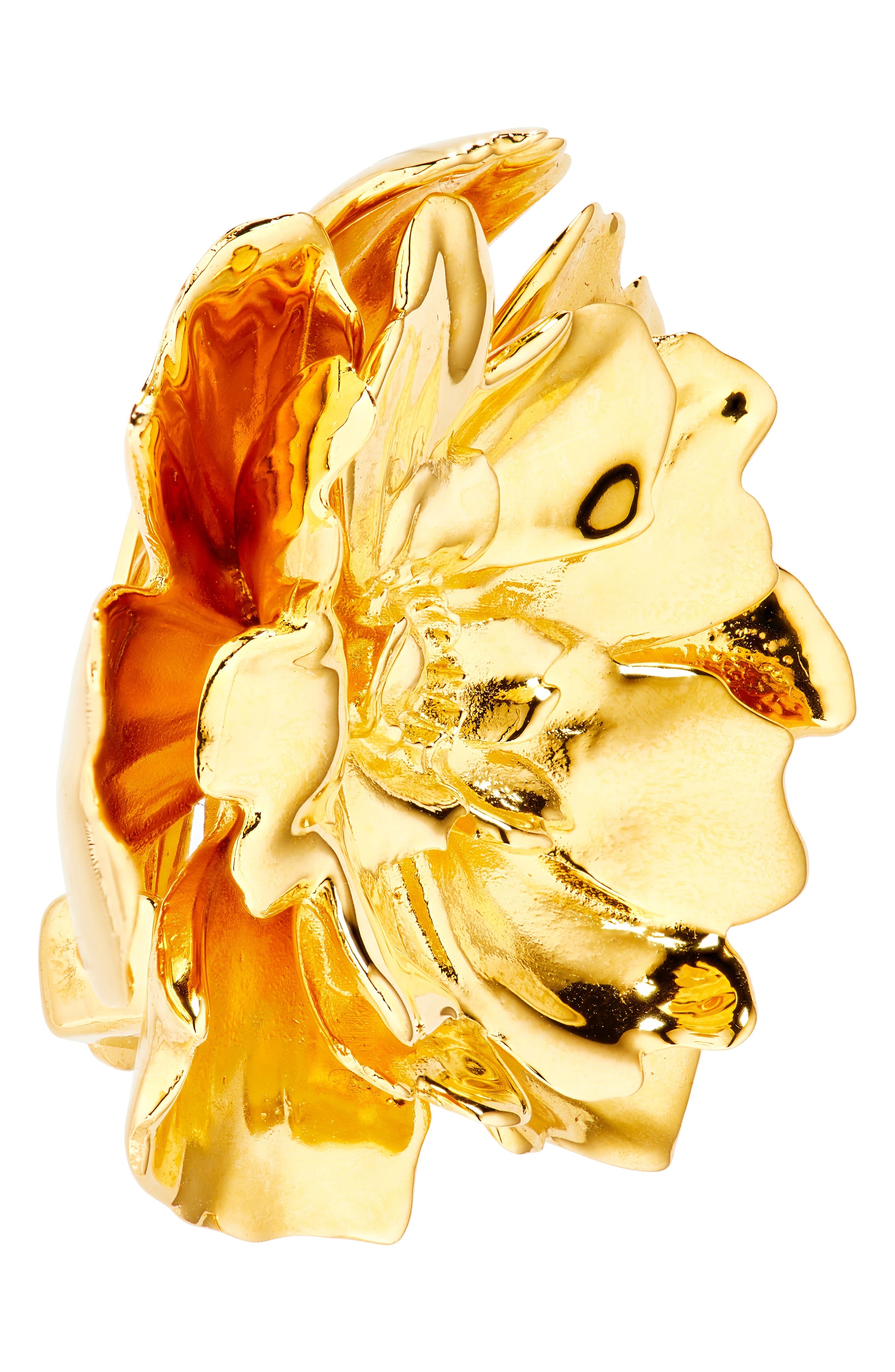 Oscar de la Renta Small Peony Clip-On Earrings in Gold at Nordstrom - 6