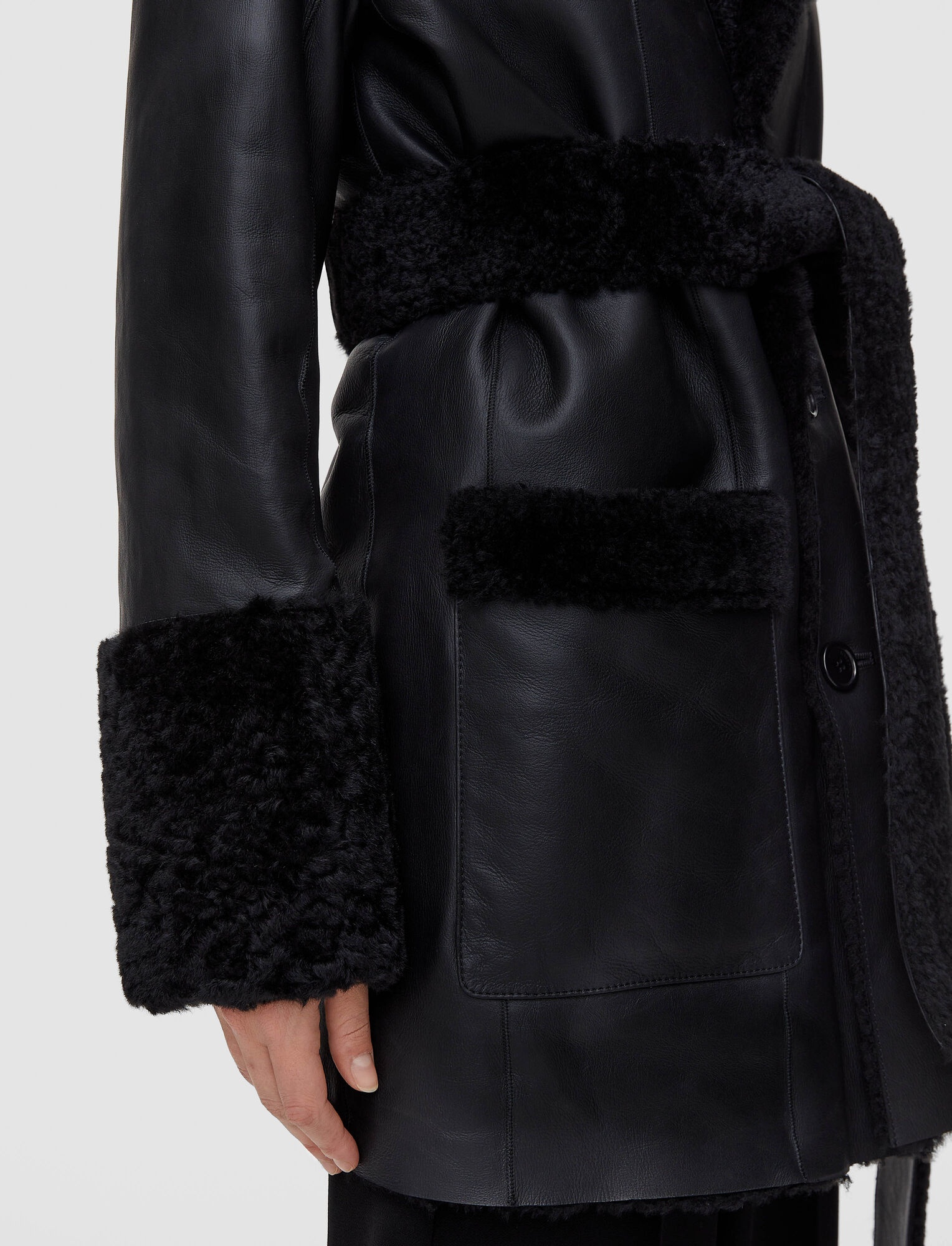 Reversible Shearling Leman Coat - 6