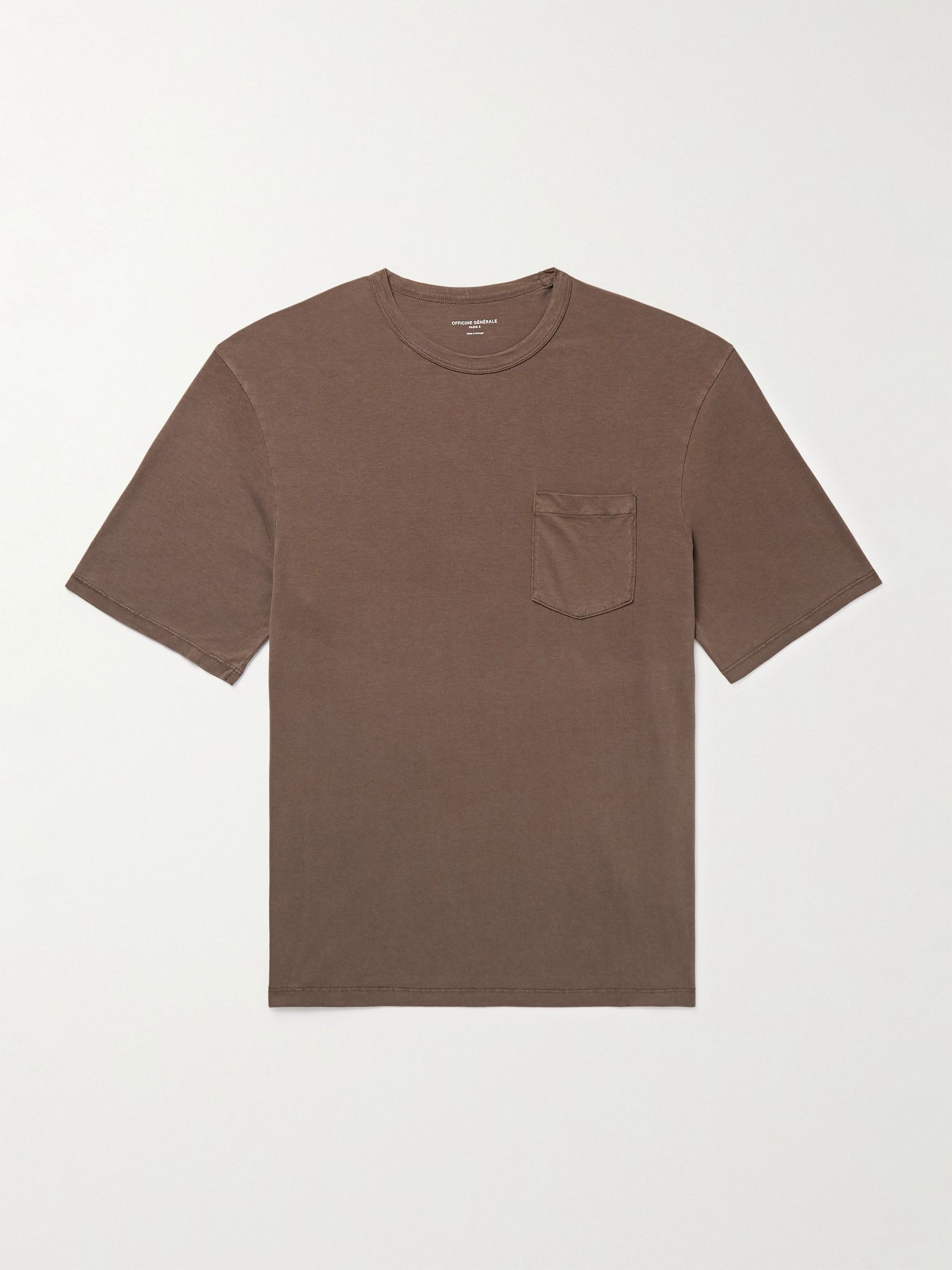 Benny Pigment-Dyed Lyocell and Cotton-Blend Jersey T-Shirt Brown - 1