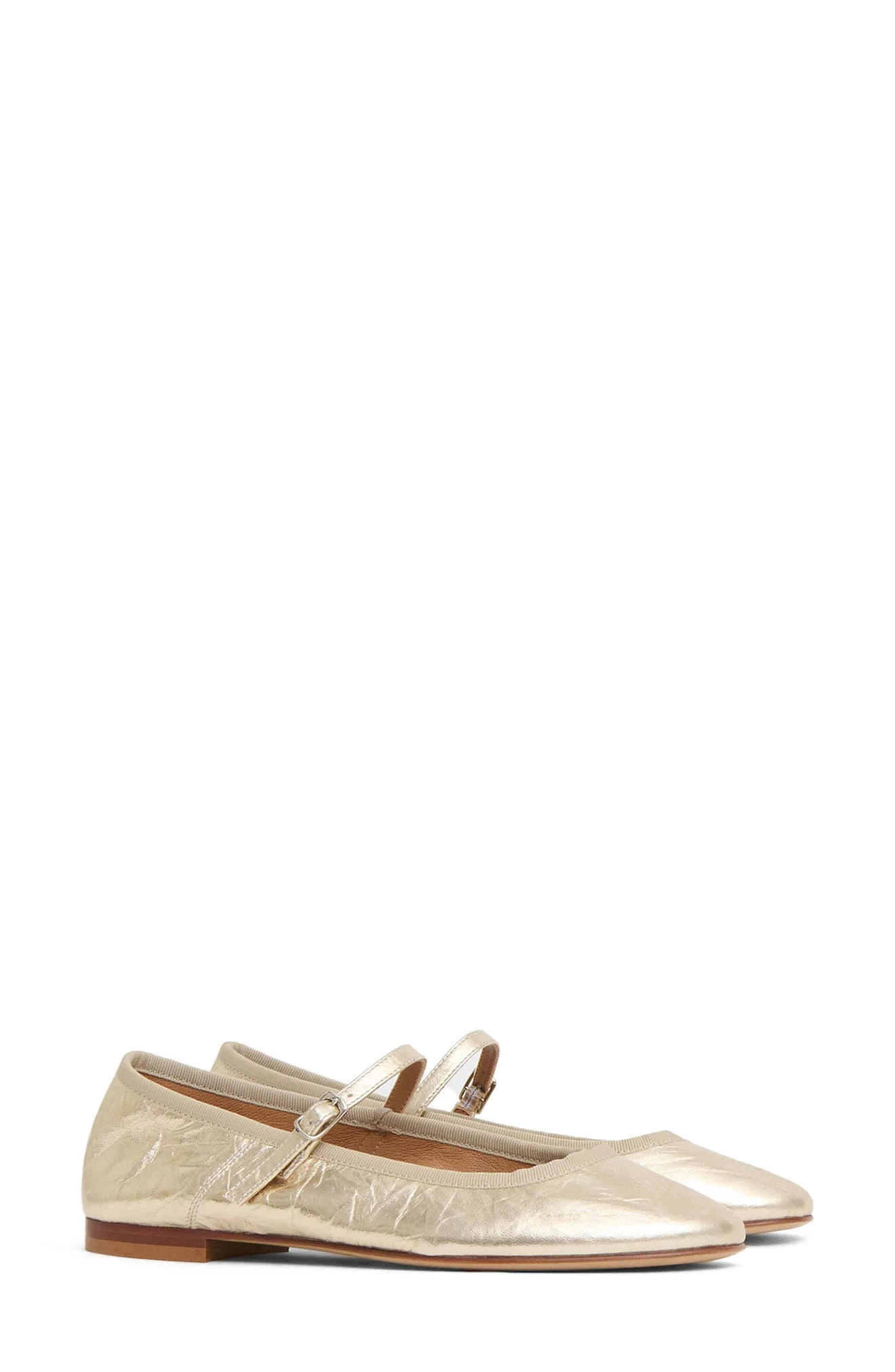 Mansur Gavriel Dance Mary Jane Flat in Crinkle Gold at Nordstrom - 1