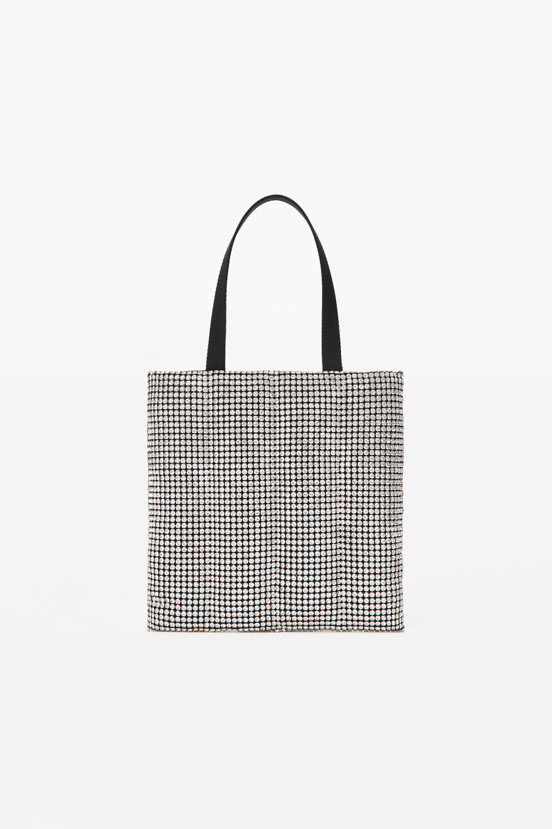 HEIRESS QUILTED TOTE IN RHINESTONE MESH 5