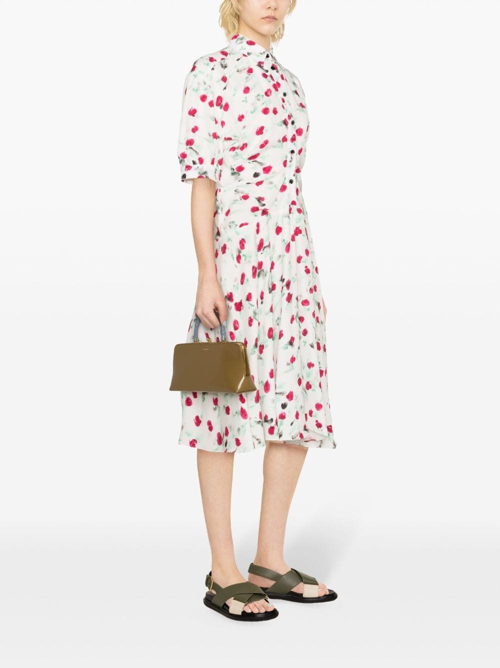 Reverie-print crepe midi dress - 3