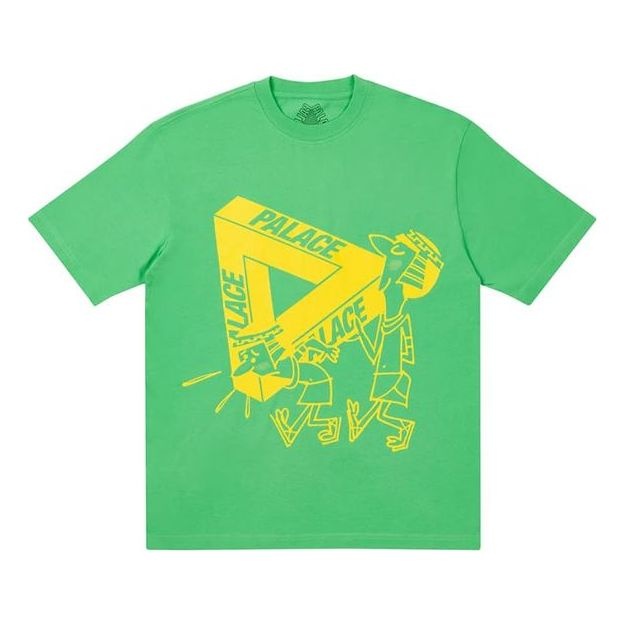PALACE Chest Logo Round Neck Short Sleeve Unisex Green P20TS079 - 1