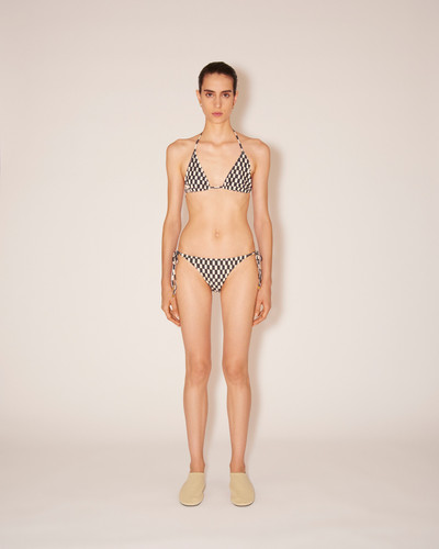 Nanushka JULIE - Matte-stretch checkered bikini briefs - Creme&Black outlook