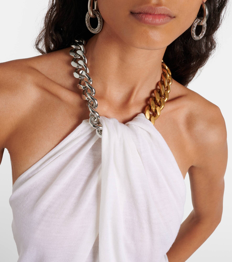 Embellished halterneck wool top 4
