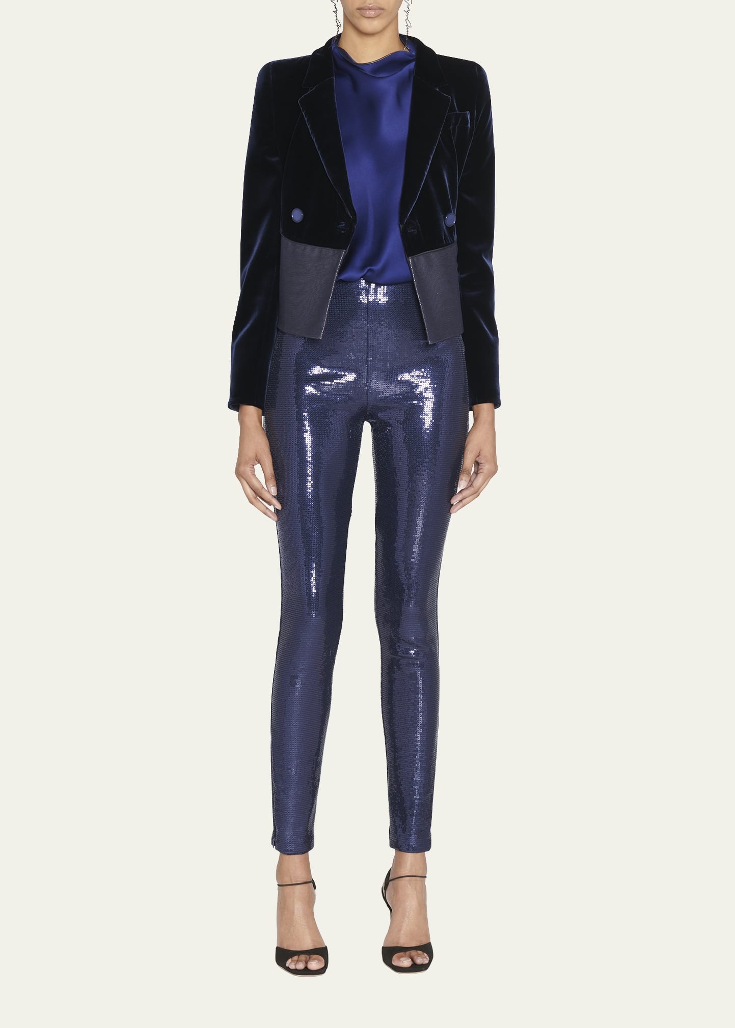 Sequin Ankle Leggings - 2