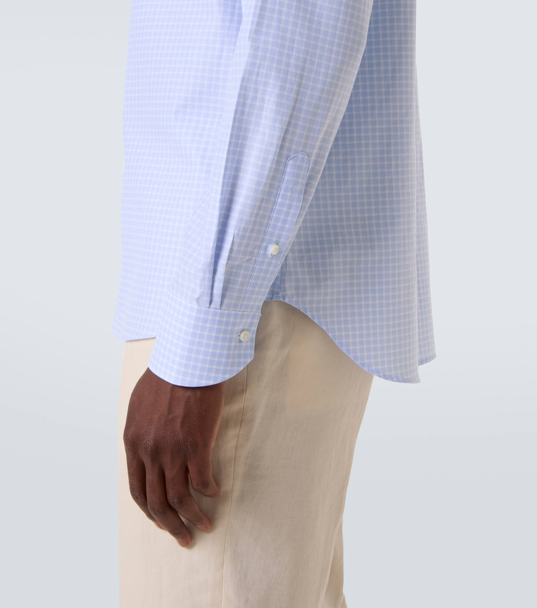 Checked cotton poplin shirt - 7