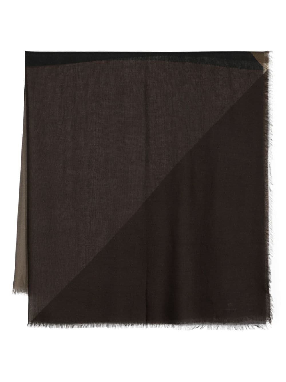 geometric-print frayed scarf - 2