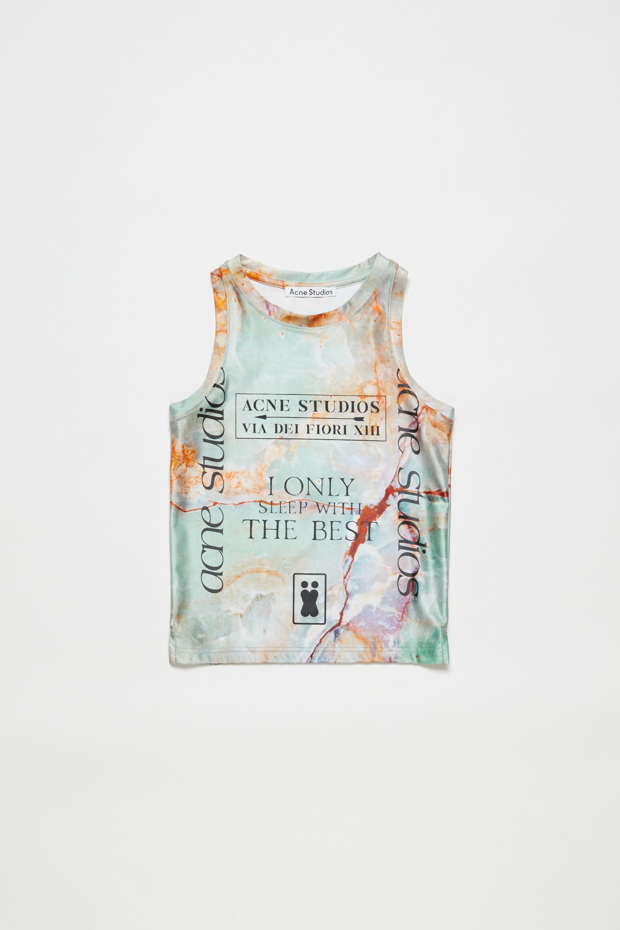 Print tank top - Pastel green - 1