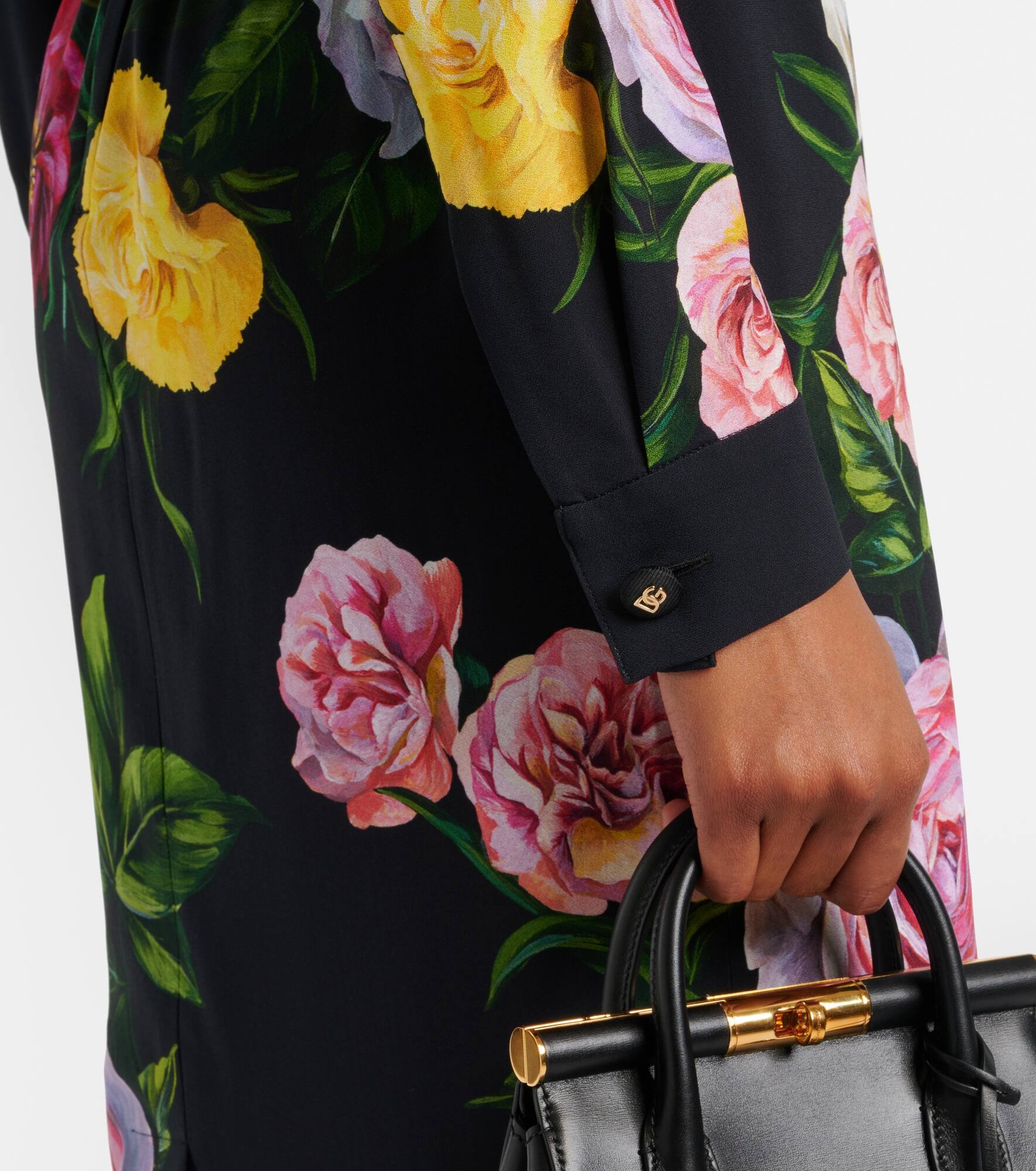 Longuette floral cady shirt dress - 5